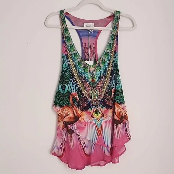 Camilla Awakened Utopia Racer Back Top Size 1 Small b95 - Picture 5 of 13